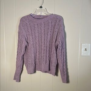 American Eagle Outfitters Lilac Cable Knit Sweater